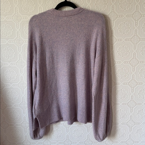 Madewell Payton Pullover Sweater in Coziest Yarn Heather Lilac Purple Size S - Picture 8 of 11